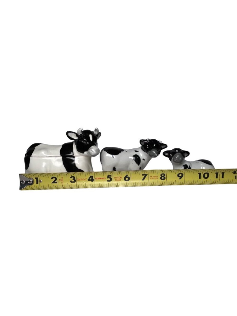 VTG Cow Themed Ceramic Dish & Salt Pepper Shakers Set Farmhouse Kitchen Cottage - Picture 10 of 11